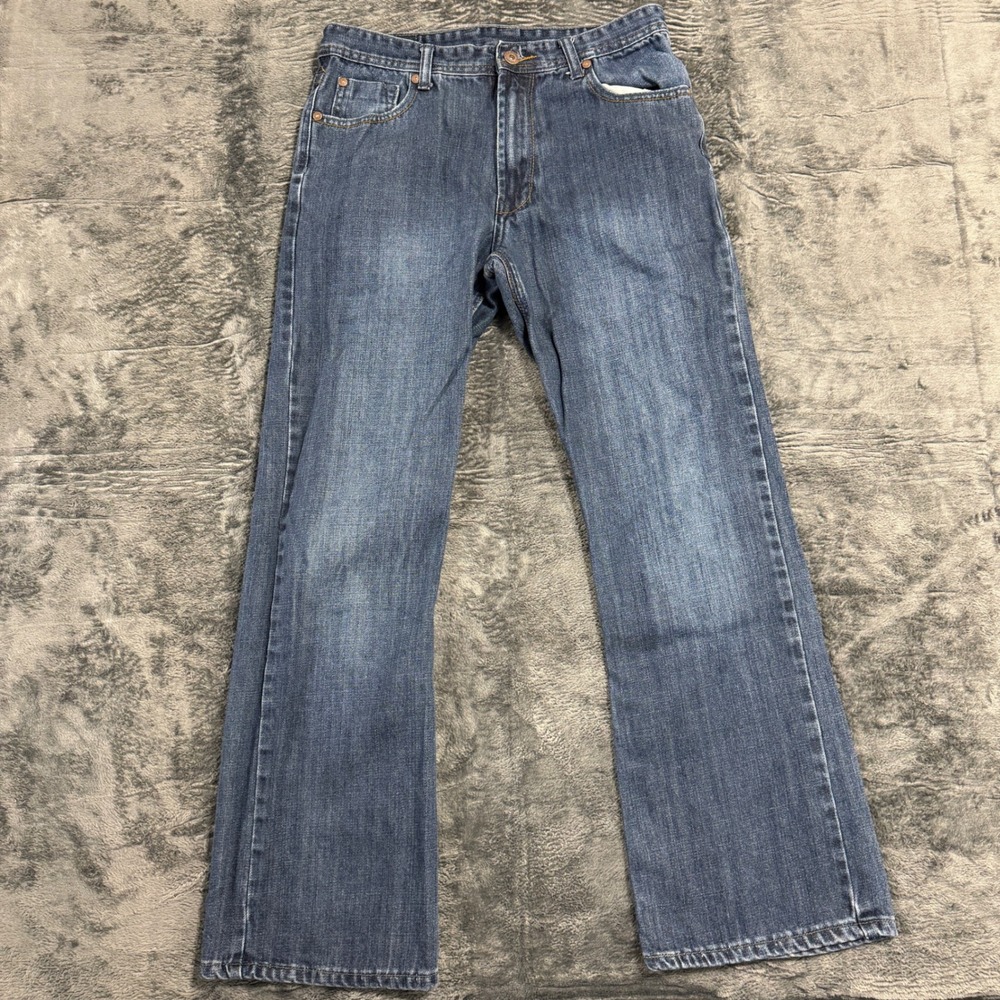 Flypaper Jeans Mens‎ 33x28 Blue Excellent Straight Leg Cotton Zipper Pocket 2065 - Picture 9 of 12